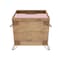 Manhattan Comfort Rockefeller 1.0 Nightstand, Nature and Rose Pink 101GMC6 - alternate 2